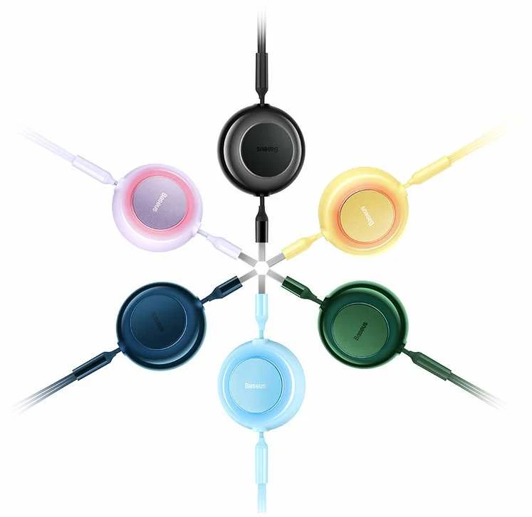 Baseus Bright Mirror 2 USB 3-in-1 kabelis skirtas micro USB - USB-C - Lightning 3.5A 1.1m – mėlynas