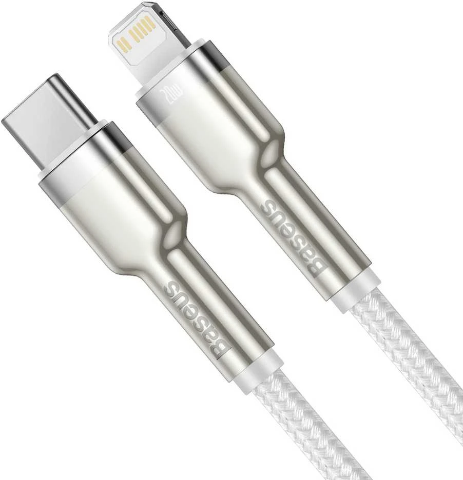 Baseus Cafule USB-C į Lightning kabelis PD 20W 1m - Baltas