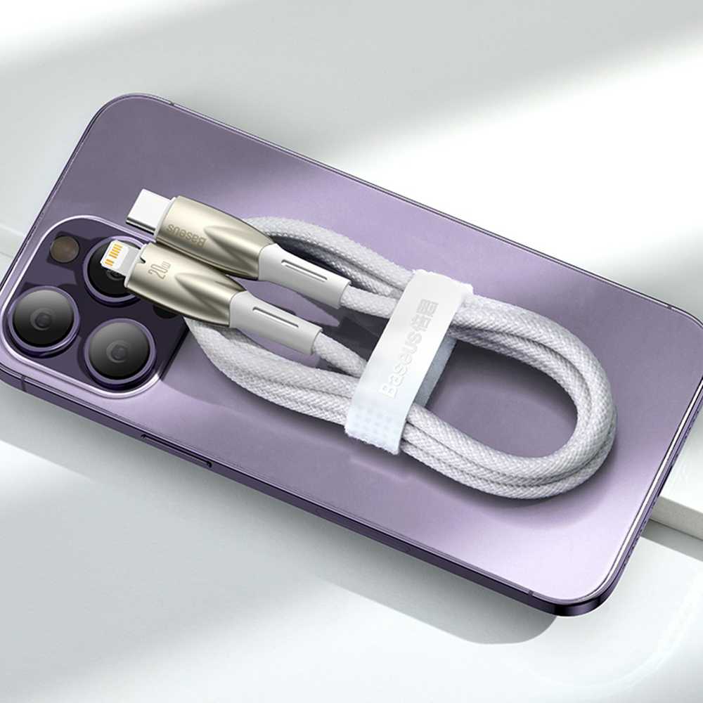 Baseus Glimmer USB-C - USB-C kroviklis, 100W, 2m (kék)
