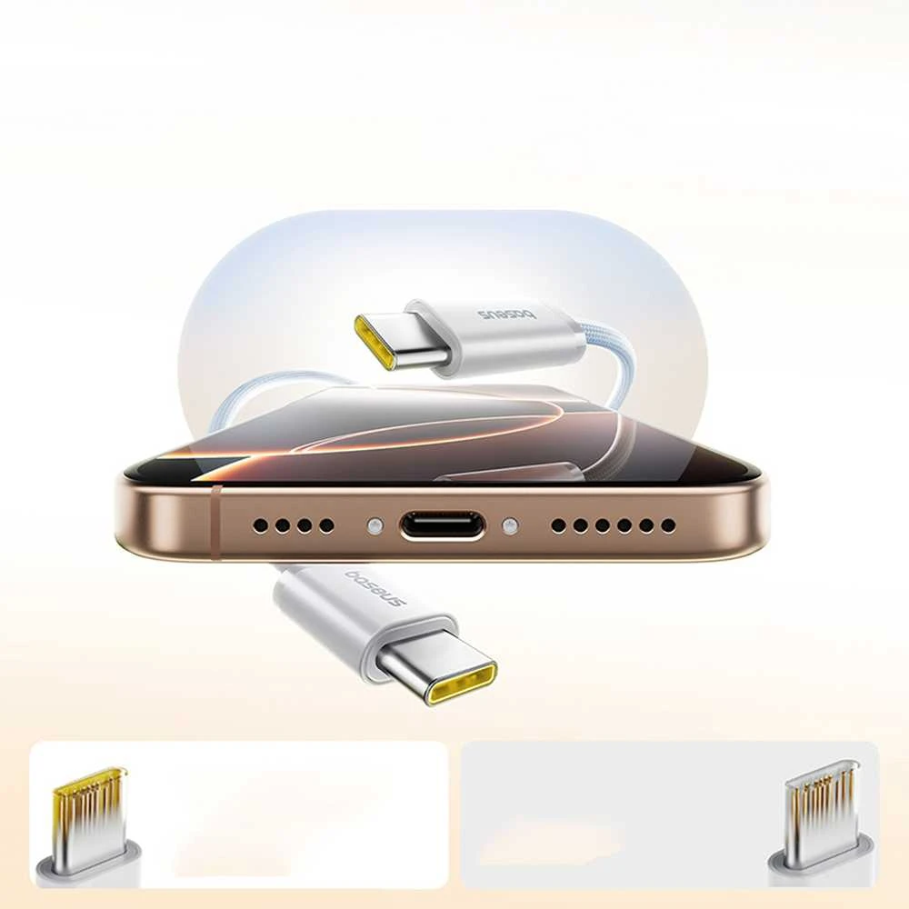 „Baseus Dynamic 4 Pro“ serijos duomenų kabelis USB-C – USB-C 100W 1m, „Galaxy Mėlyna“