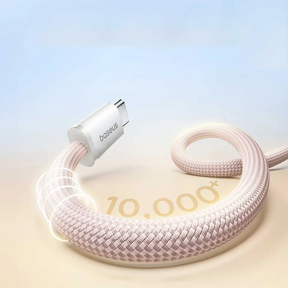 „Baseus Dynamic 4 Pro“ serijos duomenų kabelis USB-C – USB-C 100W 1m, kūdikių rožinė