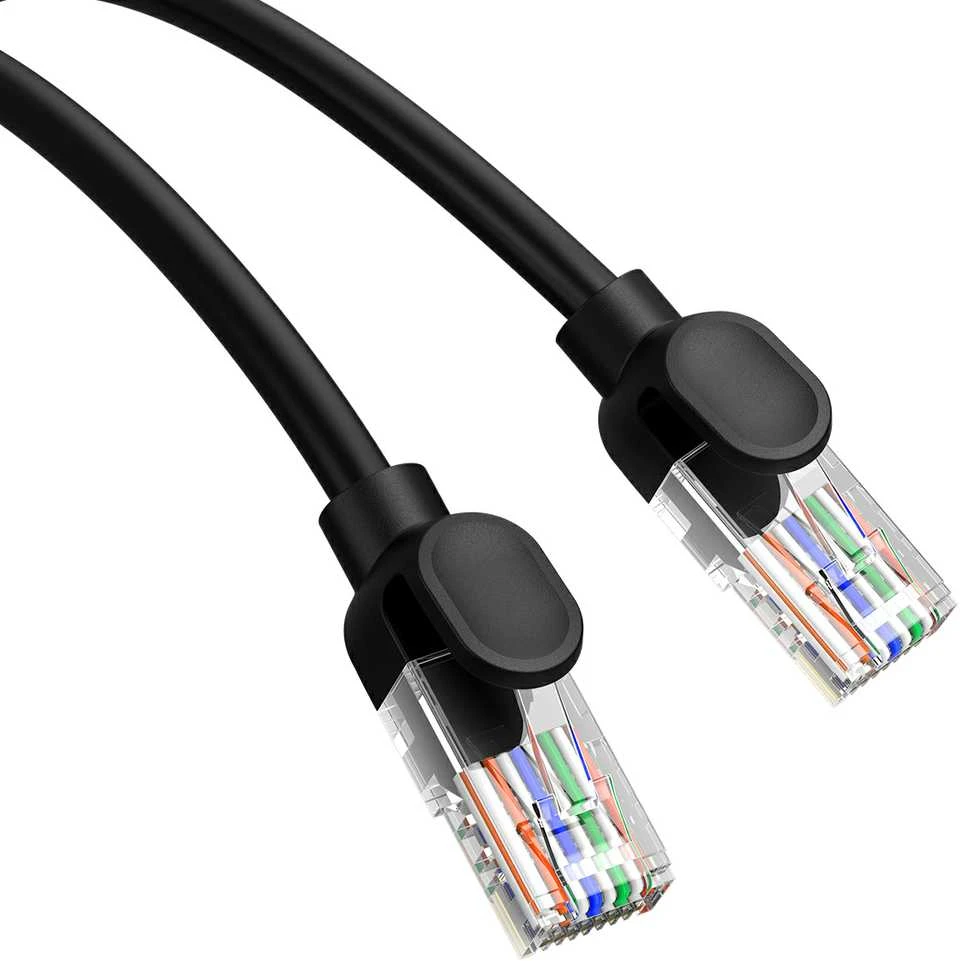Baseus Ethernet CAT5, 5 m tinklo kabelis (juodas)