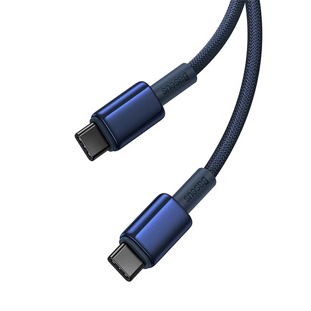 Laidas iš USB-C į USB-C Baseus Tungsten Gold, 100 W, 1 m (mėlynas)