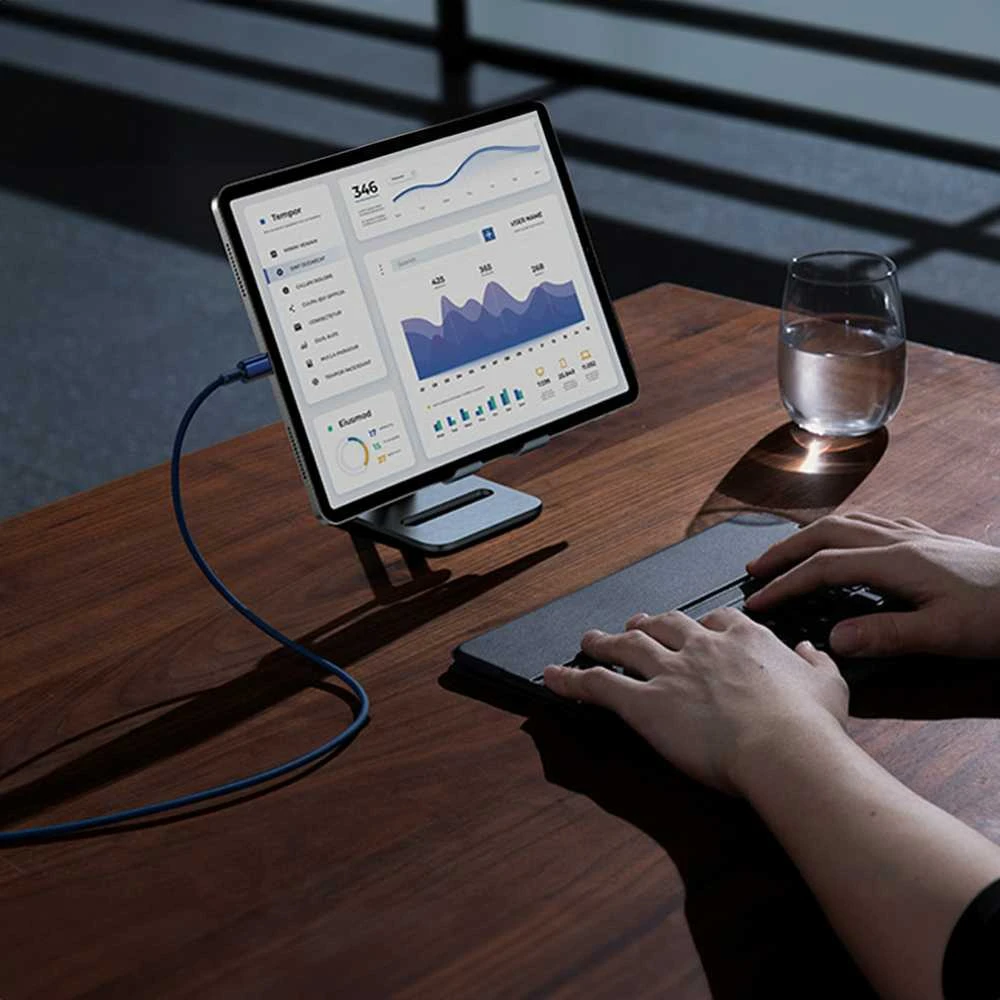 Laidas iš USB-C į USB-C Baseus Tungsten Gold, 100 W, 1 m (mėlynas)