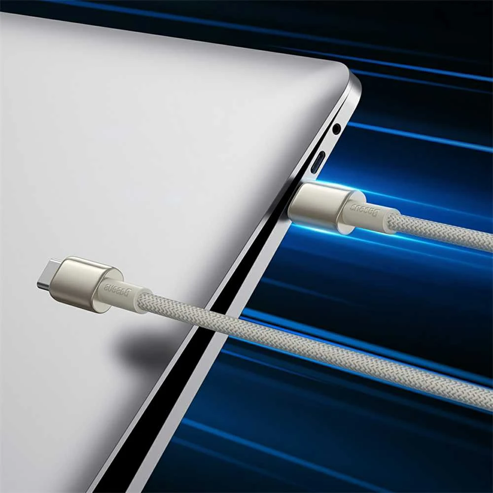 Laidas iš USB-C į USB-C Baseus Tungsten Gold, 100 W, 1 m (auksinis)