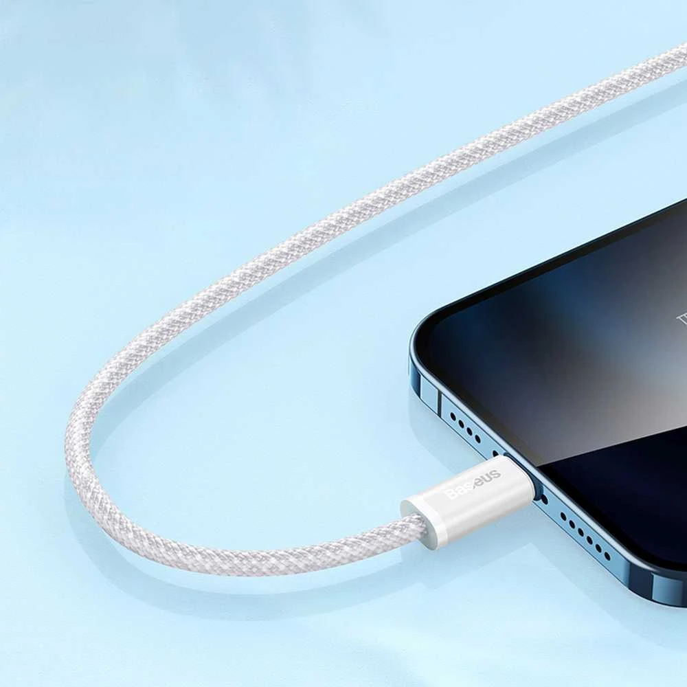 Baseus Dynamic USB - Lightning kabelis 2.4A 2m - Baltas