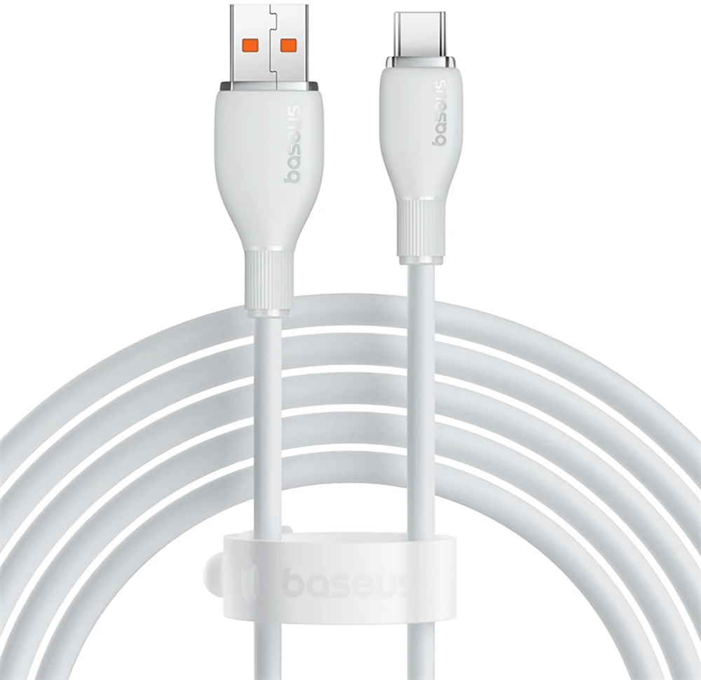 Baseus Pudding 100W USB-A - USB-C laidas, 1,2 m - baltas
