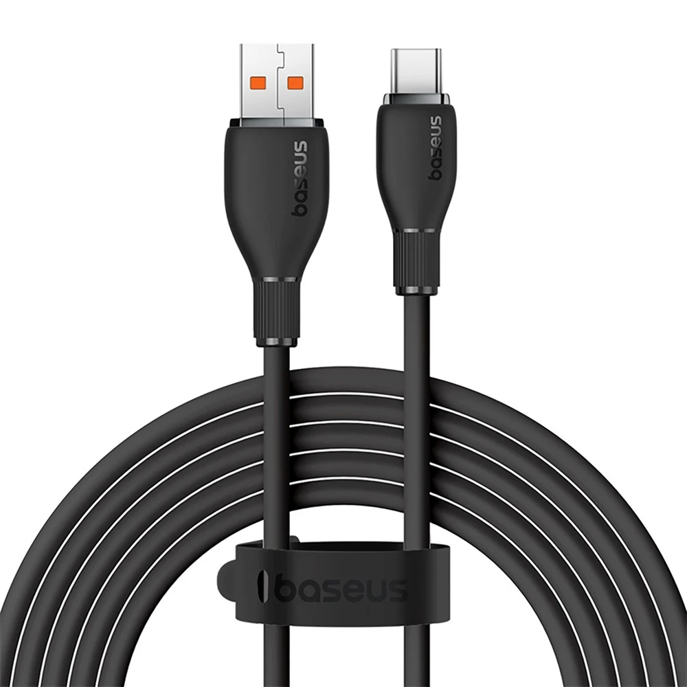 Baseus Pudding 100W USB-A – USB-C kabelis, 1,2 m – juodas