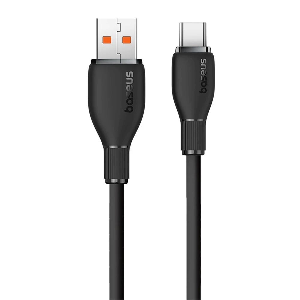 Baseus Pudding 100W USB-A – USB-C kabelis, 1,2 m – juodas