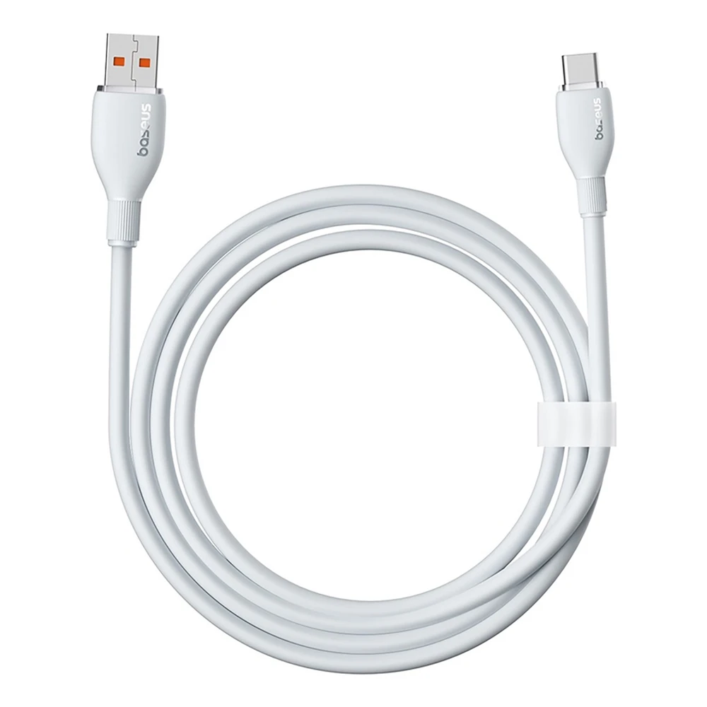 Baseus Pudding 100W USB-A - USB-C laidas, 1,2 m - baltas