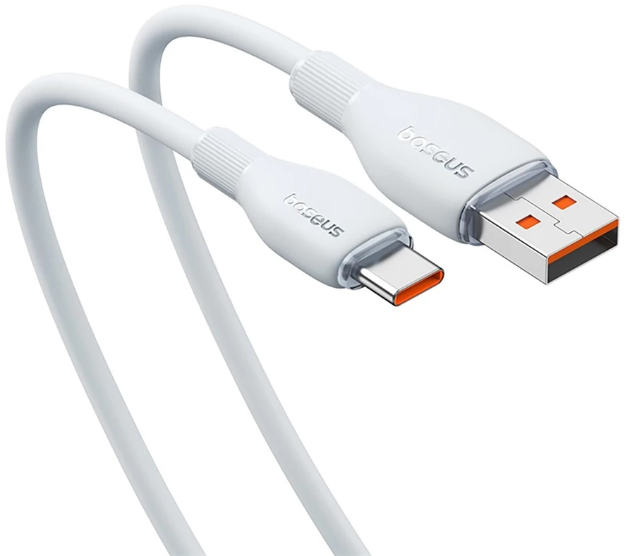 Baseus Pudding 100W USB-A - USB-C laidas, 1,2 m - baltas