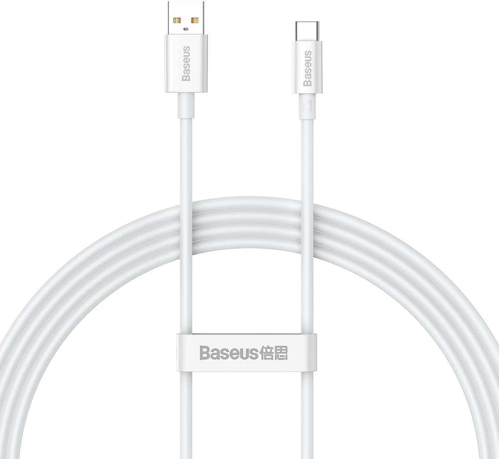 USB laidas per USB-C Baseus Superior 100 W 1.5 m (baltas)