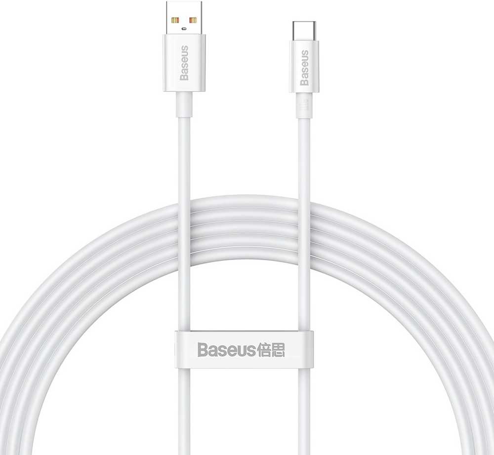 USB laidas per USB-C Baseus Superior 100W 1m (baltas)