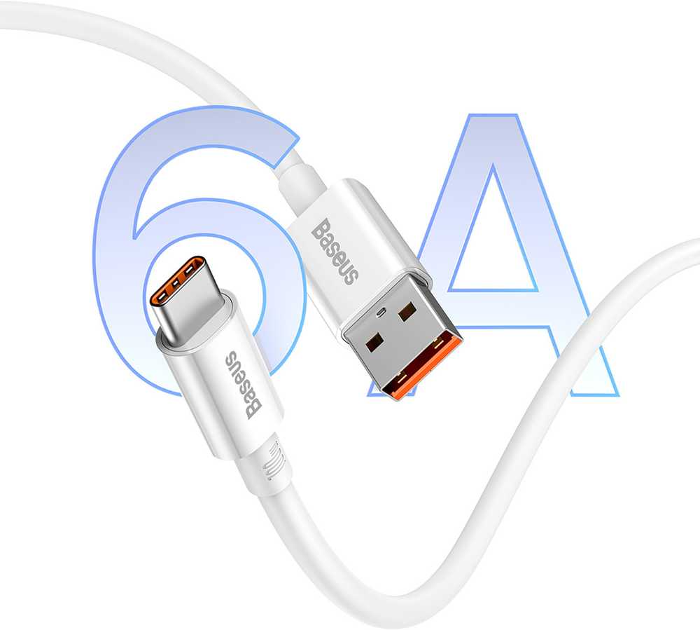 USB laidas per USB-C Baseus Superior 100W 1m (baltas)