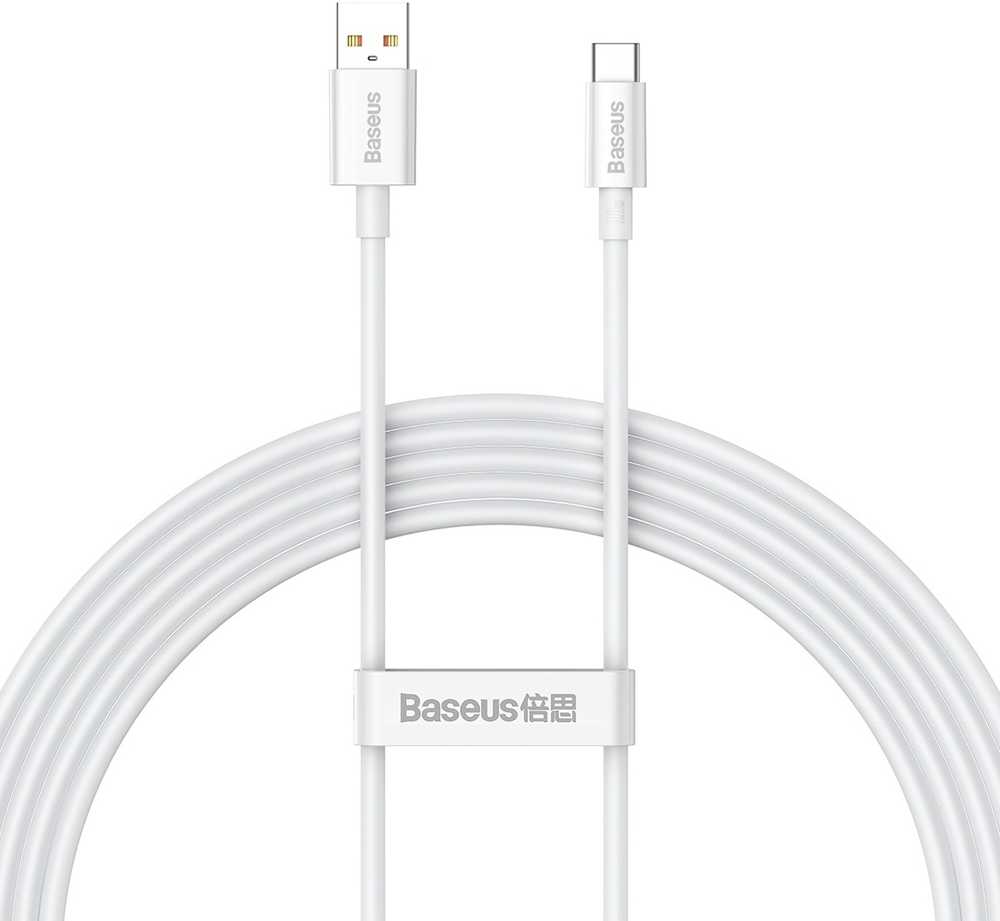 USB laidas per USB-C Baseus Superior 100W 2m (baltas)