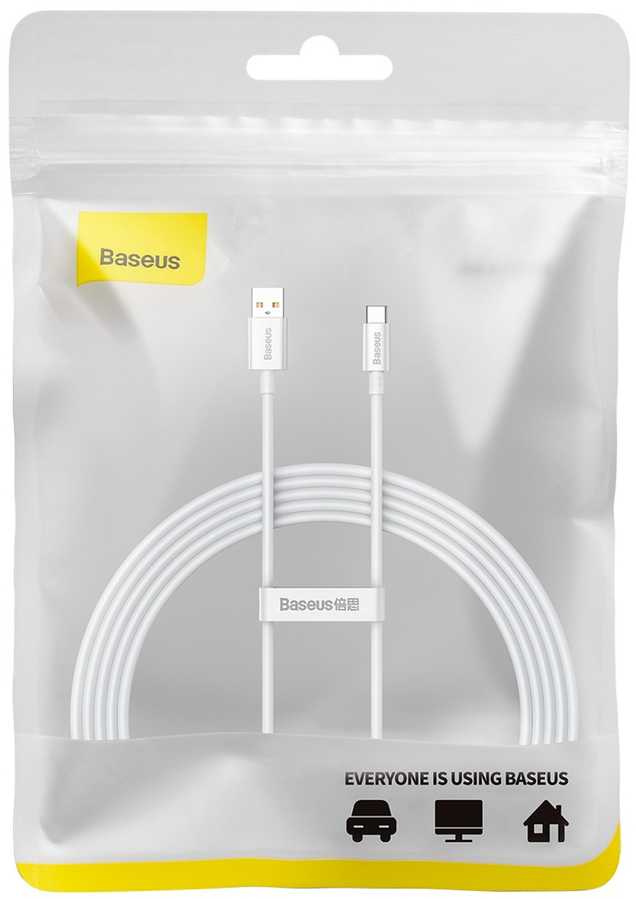 USB laidas per USB-C Baseus Superior 100W 2m (baltas)
