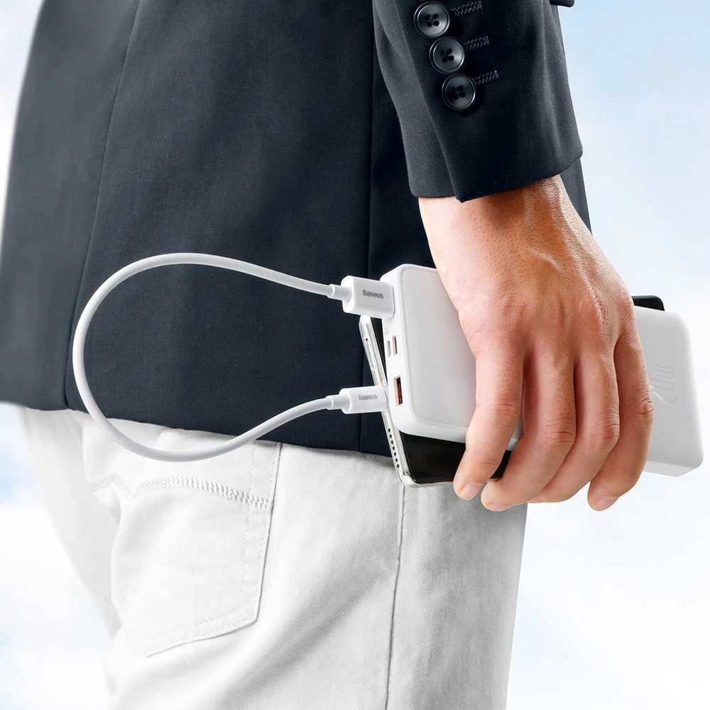 USB laidas per USB-C Baseus Superior 100W 0.25m (baltas)