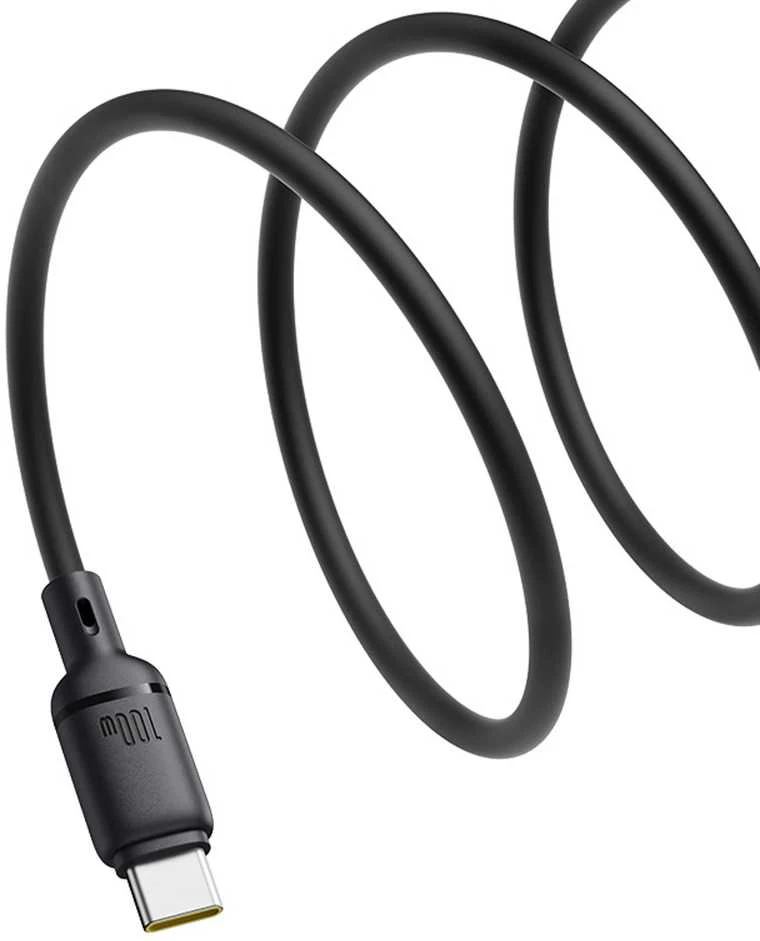 Baseus Silky Şarj Kablo TYPE-C-C 1m-Syh USB cable USB C Juodas