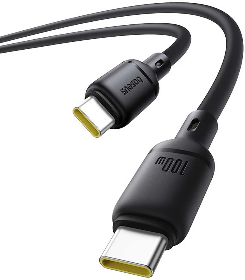 Baseus Silky Şarj Kablo TYPE-C-C 1m-Syh USB cable USB C Juodas