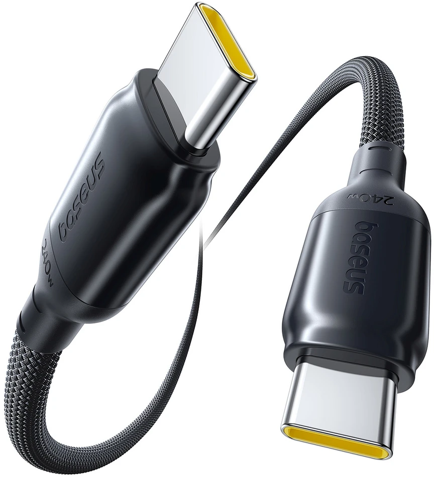 „Baseus PicoGo“ greito įkrovimo duomenų kabelis USB-C – USB-C 240W 2m „Cosmic Juodas“