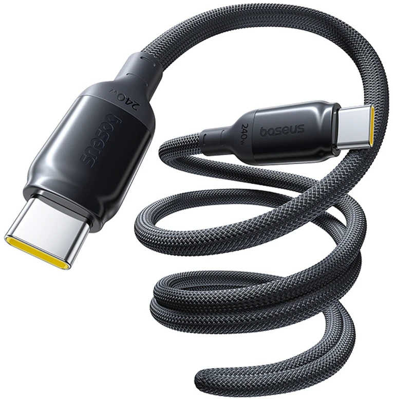 Baseus PicoGo Fast Charging Data Cable USB-C – USB-C 240W 1m Cosmic juodos spalvos