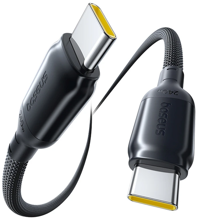 Baseus PicoGo Fast Charging Data Cable USB-C – USB-C 240W 1m Cosmic juodos spalvos