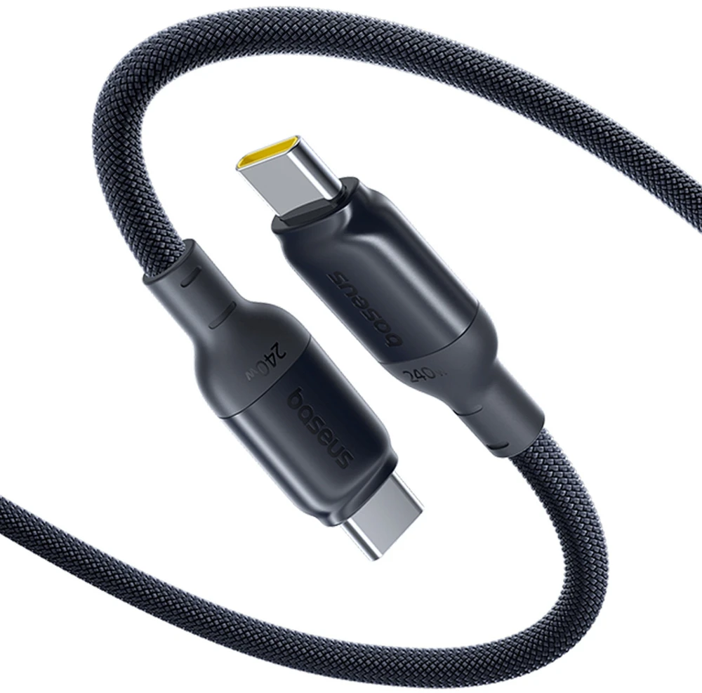 Baseus PicoGo Fast Charging Data Cable USB-C – USB-C 240W 1m Cosmic juodos spalvos
