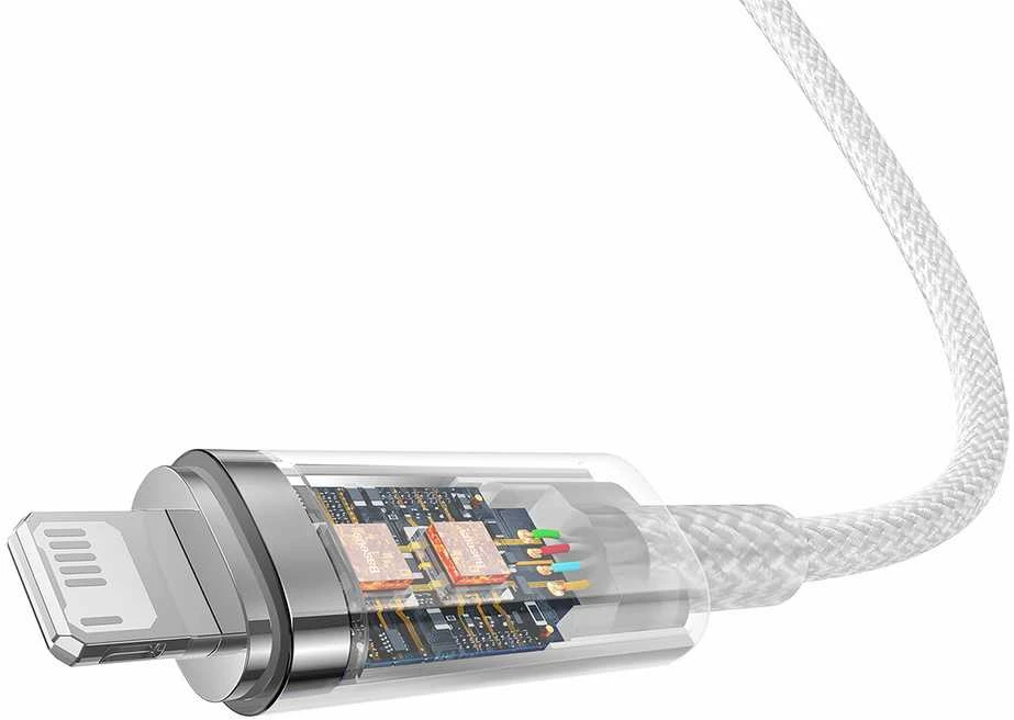 Greito įkrovimo kabelis Baseus USB-A su Lightning Explorer Series 2m, 2.4A (baltas)