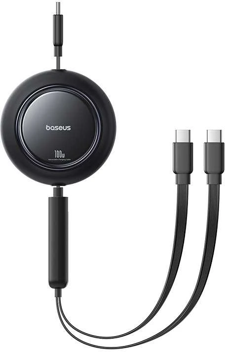 Baseus Kabelis 2-in-1 ištraukiamas laidas USB-C 100W 1.2m - juodas