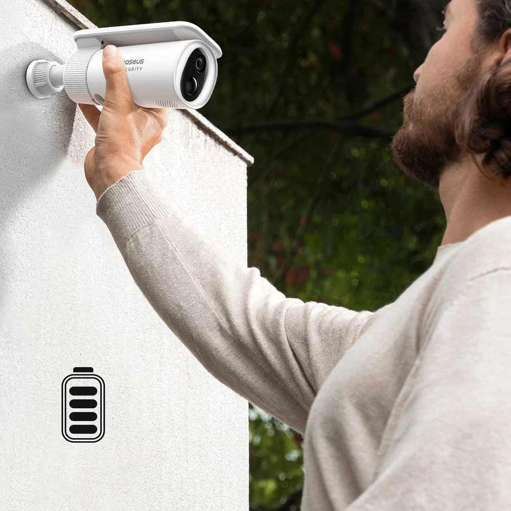 Baseus Security S1 2K lauko kamera – baltos spalvos