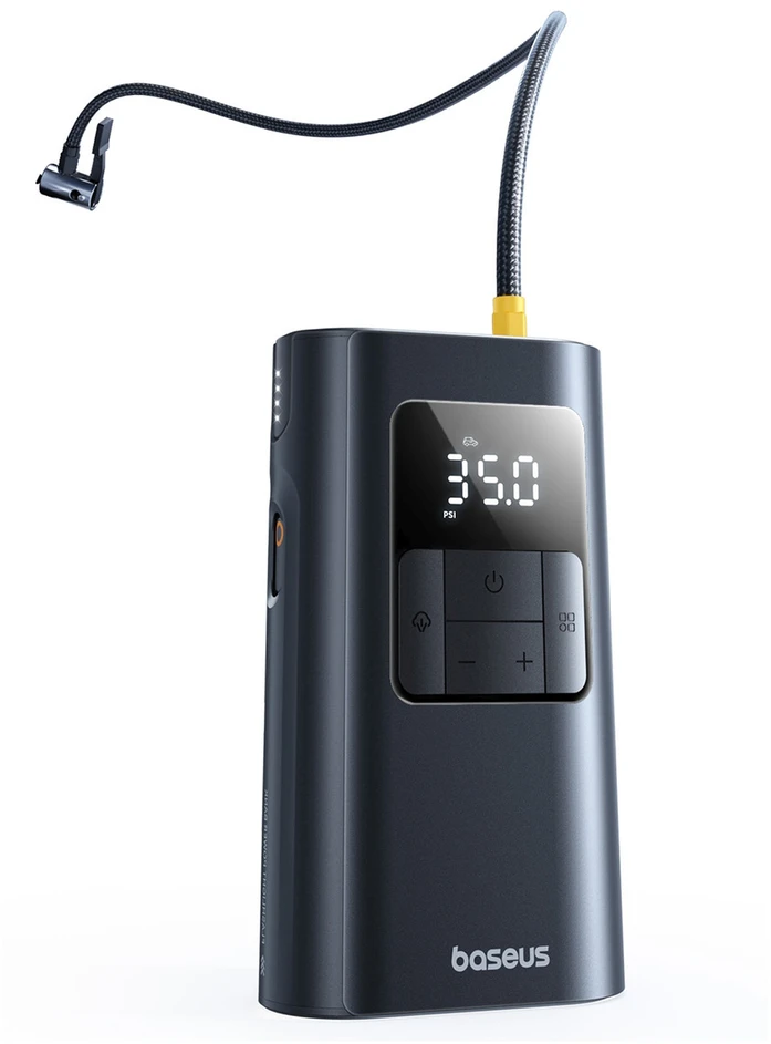 „Baseus PrimeTrip VA1“ padangų kompresorius 2in1 (žibintuvėlis) 6000 mAh 75W juodas