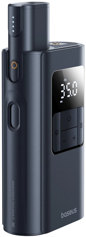 „Baseus PrimeTrip VA1“ padangų kompresorius 2in1 (žibintuvėlis) 6000 mAh 75W juodas