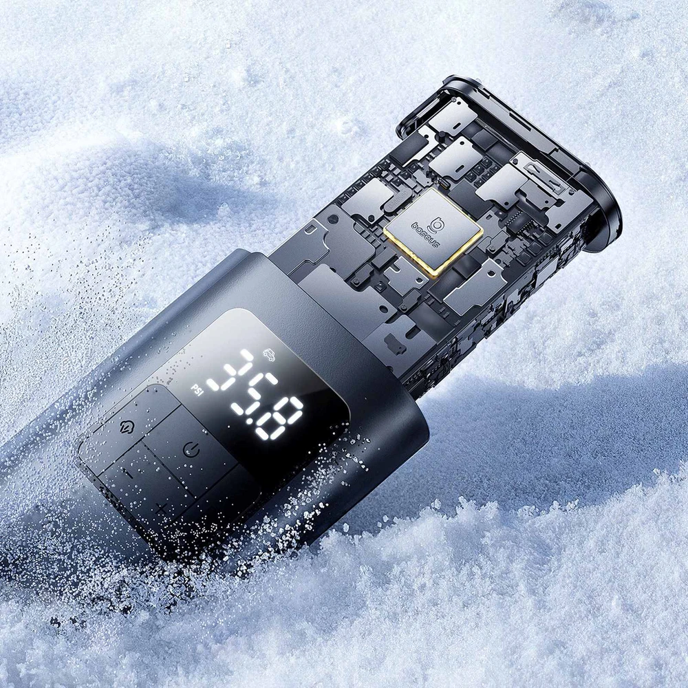 „Baseus PrimeTrip VA1“ padangų kompresorius 2in1 (žibintuvėlis) 6000 mAh 75W juodas
