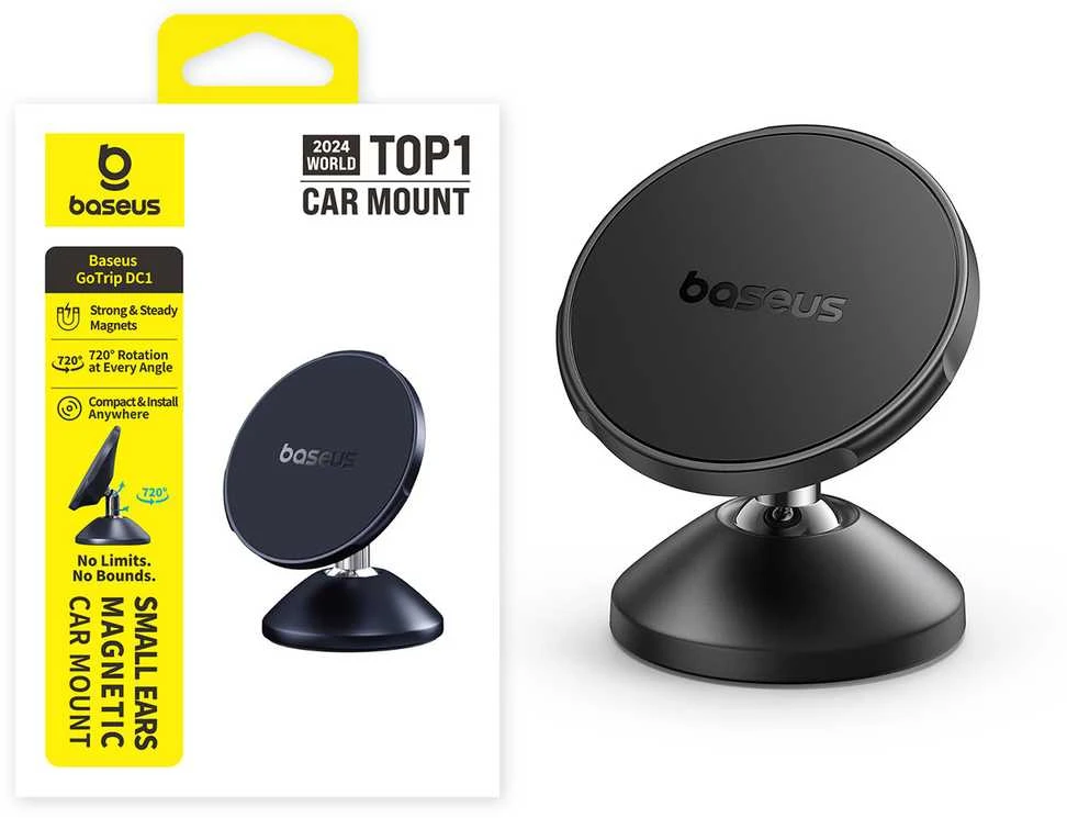 Baseus Automobilinis magnetinis laikiklis telefonams GoTrip DC1, juodas