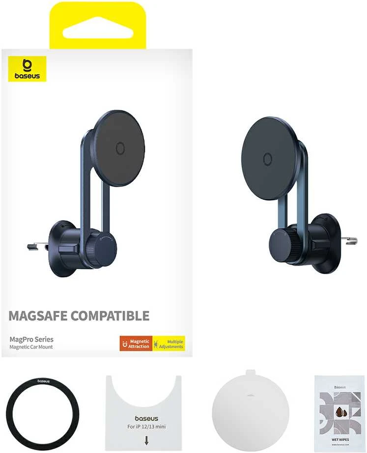 Magnetinis automobilinis telefono laikiklis Baseus MagPro - juodas