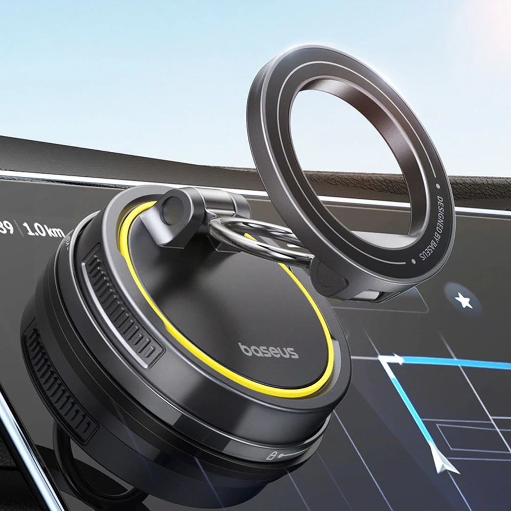 Baseus Automobilinis magnetinis laikiklis telefonams su siurbtuku PrimeTrip VC2 Flex, juodas