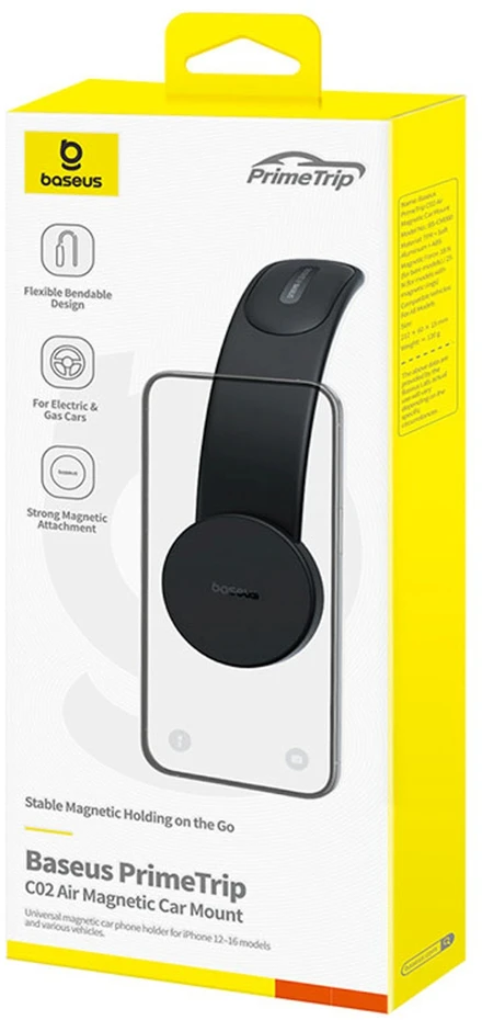Baseus PrimeTrip C02 magnetinis automobilio laikiklis (juodas)