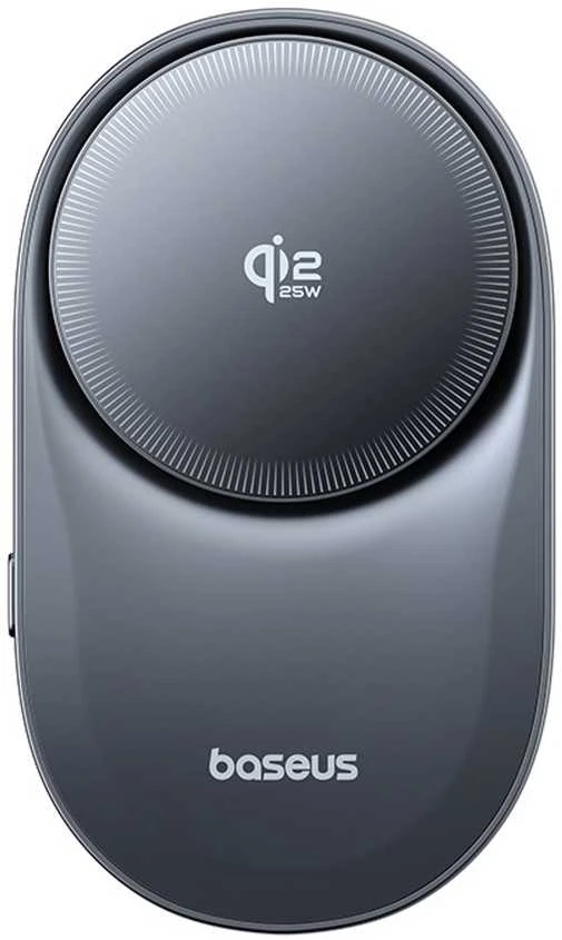 „Baseus PrimeTrip VC2 Pro“ su Qi2.2 įkrovikliu ir oro išleidimo angos ventiliatoriumi - juoda
