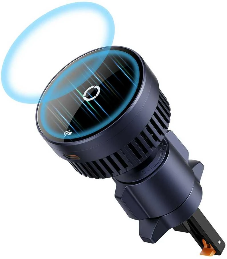 Automobilinis laikiklis su indukciniu įkrovikliu Baseus MagPro 15W Qi2.0 (juodas)