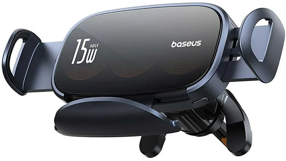 Automobilinis laikiklis su indukciniu įkrovikliu Baseus LightChaser (juodas)