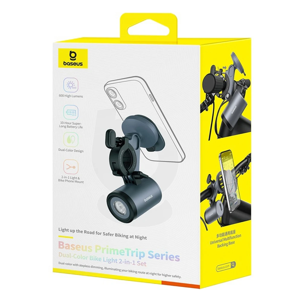 Baseus PrimeTrip universalus 3000mAh IP68 LED - juoda-pilka