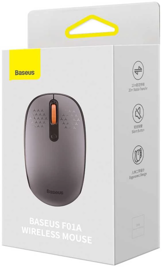 Belaidė pelė Baseus F01A 2.4G 1600DPI - matiniai pilka