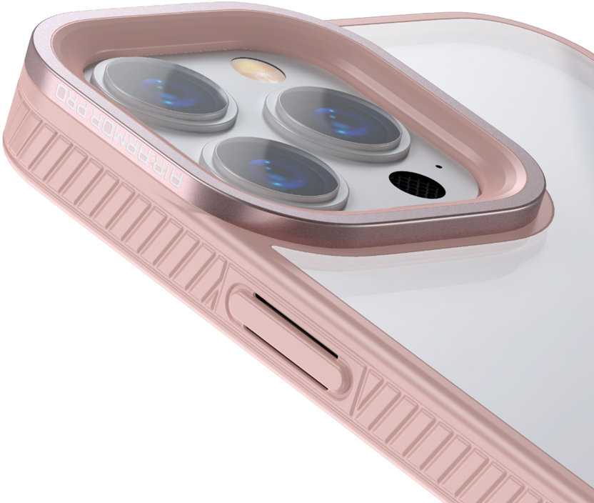 Dėklas Baseus Crystal átlátszó tok iPhone 13 Pro prietaisas (rózsaszín)