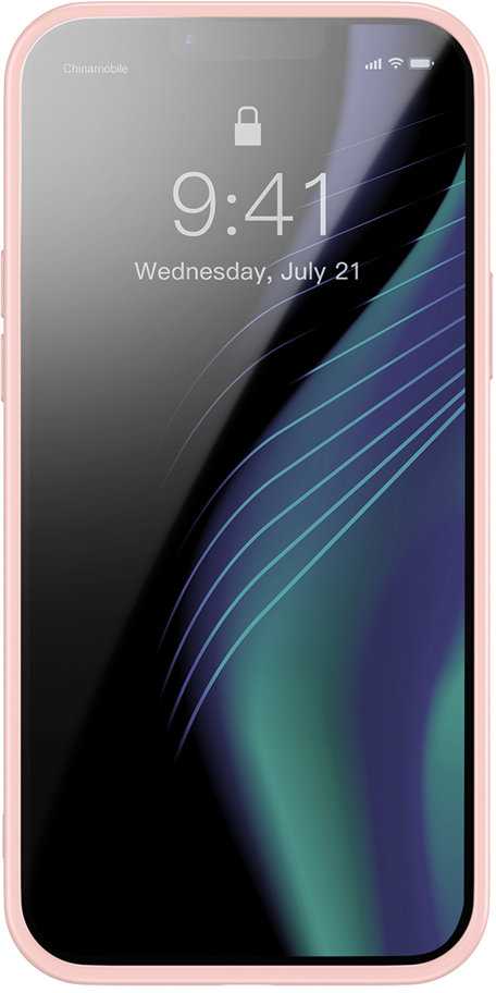 Dėklas Baseus Crystal átlátszó tok iPhone 13 Pro prietaisas (rózsaszín)