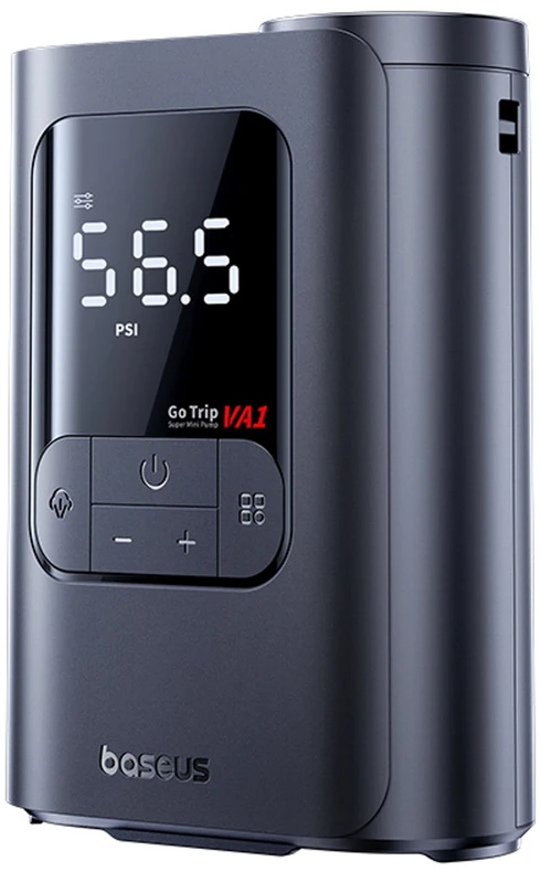 Automobilinis mini kompresorius, max 150 PSI belaidis (su akumuliatoriumi) VA1 GoTrip Dark Gray 2500mAh 11.1V 27.75Wh, Baseus