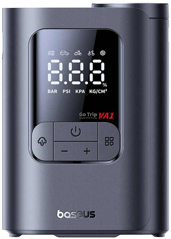 Baseus GoTrip VA1 Automobilinis Kompresorius 150 PSI su 12V Maitinimo Šaltiniu - Tamsiai Pilka