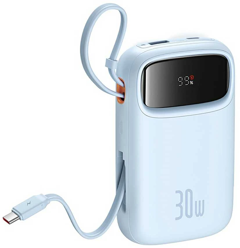 Powerbank Baseus QPow 2 10000mAh 30W 2xUSB-C (mėlyna)