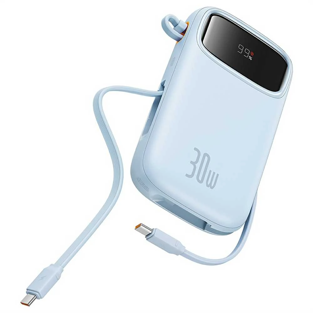 Powerbank Baseus QPow 2 10000mAh 30W 2xUSB-C (mėlyna)