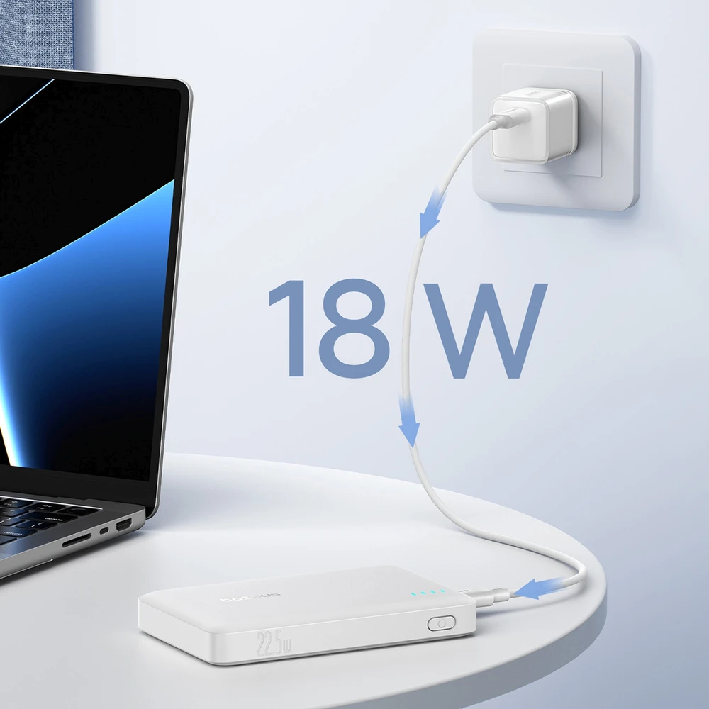 Baseus EnerFill FP21 10000 mAh USB-A USB-C 22.5W balta