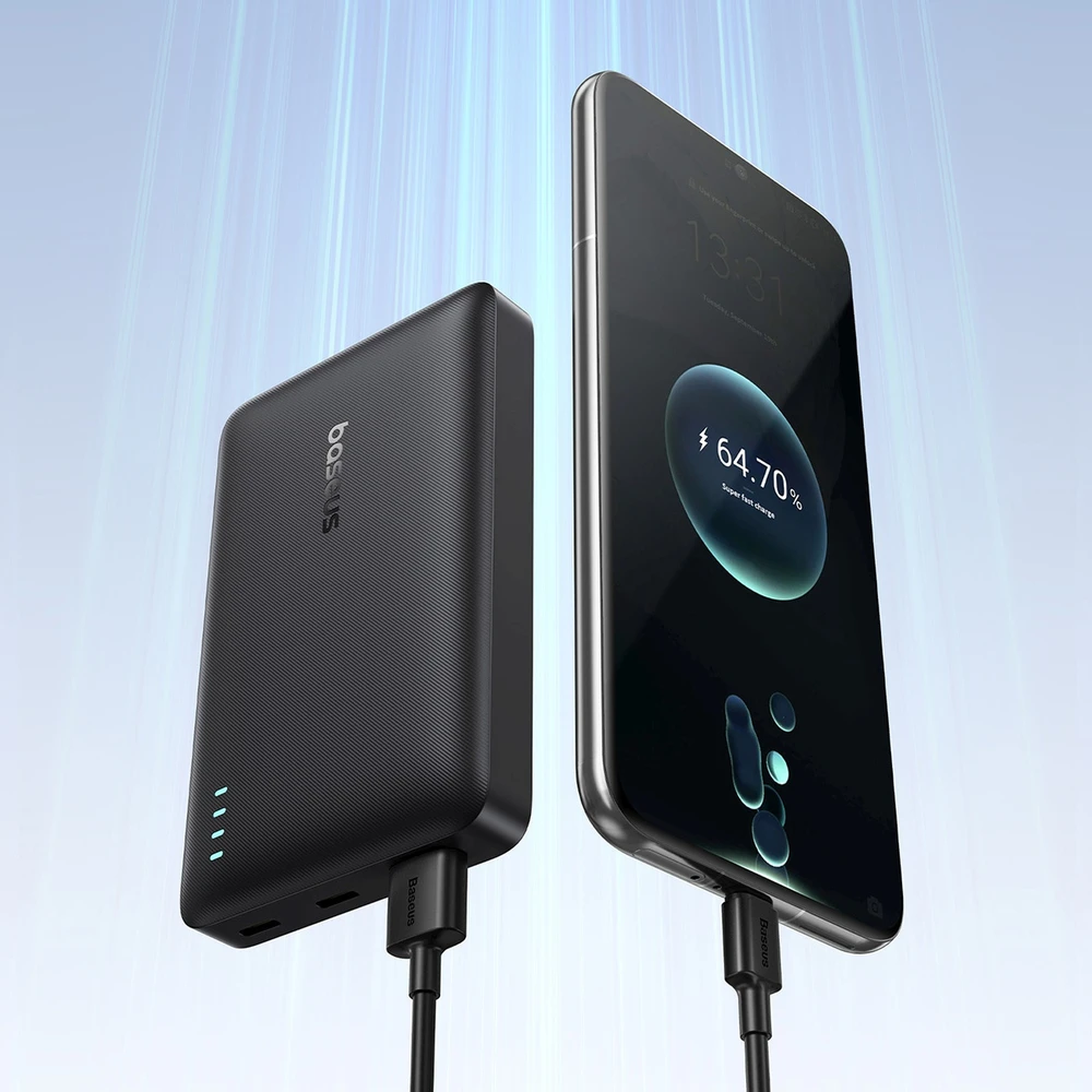Baseus EnerFill FP21 10000 mAh USB-A USB-C 22.5W juoda
